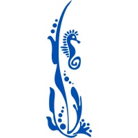 Seahorse in Seaweed Sticker